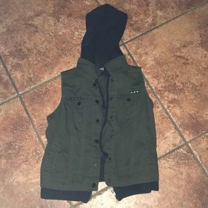 Green Cut Off Vest